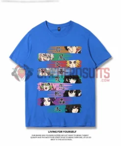 OneHeroSuits Demon Slayer Creative Print Anime Nine Swordsmen Colorful T-shirt