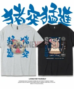 OneHeroSuits Demon Slayer Creative Print Anime Inosuke T-shirt Two Styles Available