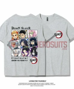 OneHeroSuits Demon Slayer Creative Print Anime T-shirt Kyoujurou/Giyuu/Kochou Shinobu