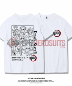 OneHeroSuits Demon Slayer Creative Print Anime T-shirt Kyoujurou/Giyuu/Kochou Shinobu