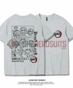 OneHeroSuits Demon Slayer Creative Print Anime T-shirt Kyoujurou/Giyuu/Kochou Shinobu