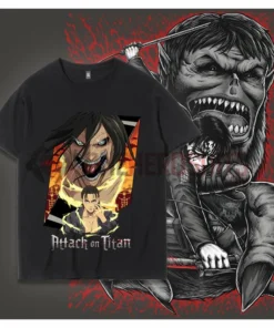 OneHeroSuits Attack On Titan Creative Print Anime T-shirt Eren/Levi