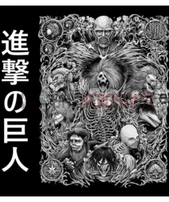 OneHeroSuits Attack On Titan Creative Print Anime Eren Nine Titan T-shirt