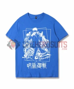 OneHeroSuits Jujutsu Kaisen Creative Print Anime Gojo Satoru Cotton T-shirt