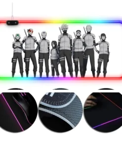 OneHeroSuits Naruto Anbu Black Ops Printing RGB Gaming Mouse Pad Extra Large