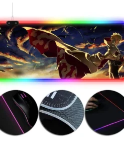 OneHeroSuits Naruto Hokage Anime Printing RGB LED Mouse Pad Extra Large