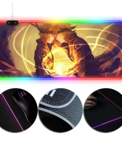 OneHeroSuits RGB LED Gaming Mouse Pad Naruto And Minato Namikaze Anime Painting