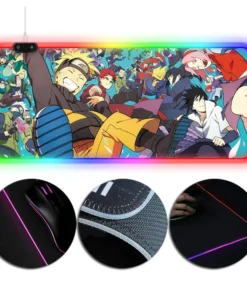 OneHeroSuits Naruto Characters Printed RGB Gaming Mouse Pad Extra Large Size