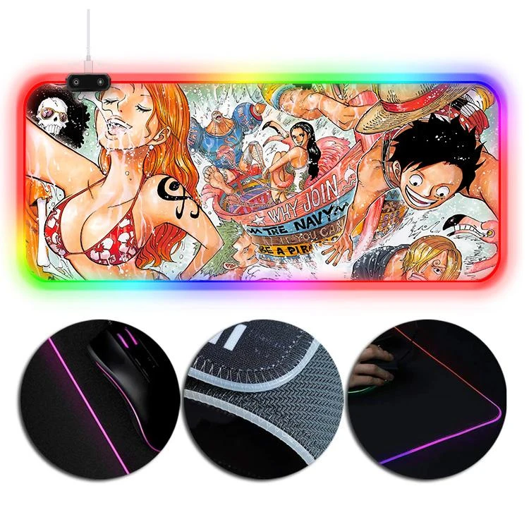 OneHeroSuits RGB Gaming Mouse PAD The Straw Hat Pirates Creative Printing Extra Large 3 OneHeroSuits RGB Gaming Mouse PAD The Straw Hat Pirates Creative Printing Extra Large