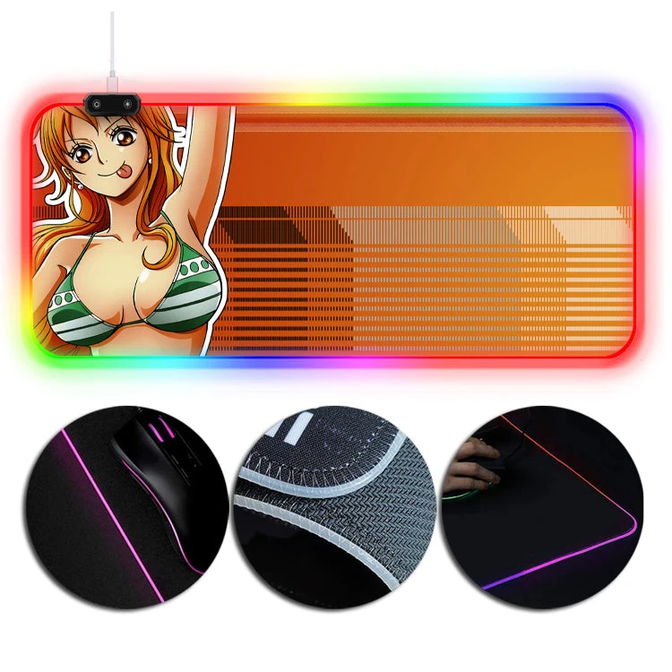 OneHeroSuits RGB Gaming Mouse Pad Extra Large Nami Anime One Piece Printing 3 OneHeroSuits RGB Gaming Mouse Pad Extra Large Nami Anime One Piece Printing