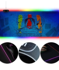OneHeroSuits Anime Printing RGB Gaming Mouse Pad Straw Hat Pirates Edition Extra Large