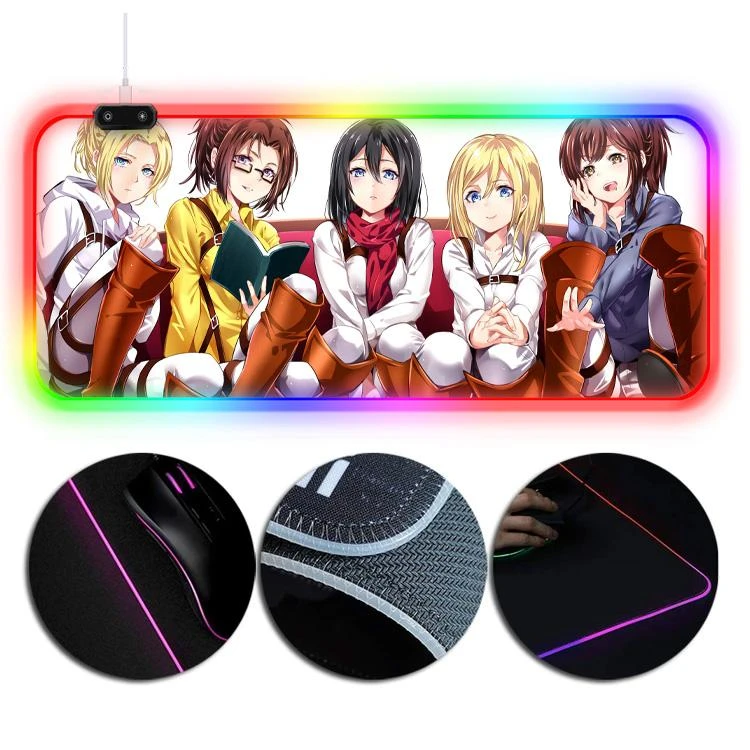 OneHeroSuits Attack On Titan Girls Printing RGB Gaming Mouse Pad Extra Large 3 OneHeroSuits Attack On Titan Girls Printing RGB Gaming Mouse Pad Extra Large