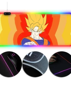 OneHeroSuits Dragon Ball Goku RGB Gaming Mouse Pad Extra Large 900 X 400