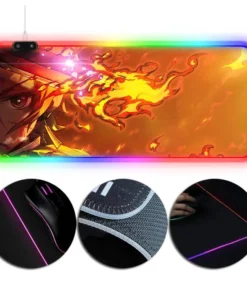 OneHeroSuits Creative Printing RGB Mouse Pad Demon Slayer Dance Of The Fire God