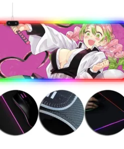 OneHeroSuits Demon Slayer The Pillars Mitsuri Kanroji Printing RGB Mouse Pad