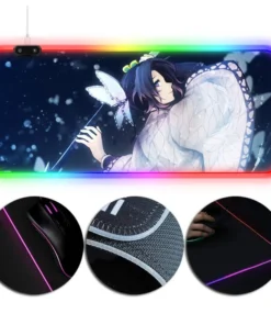 OneHeroSuits RGB Extended Mouse Pad Demon Slayer Insect Pillar Shinobu Kocho Printing