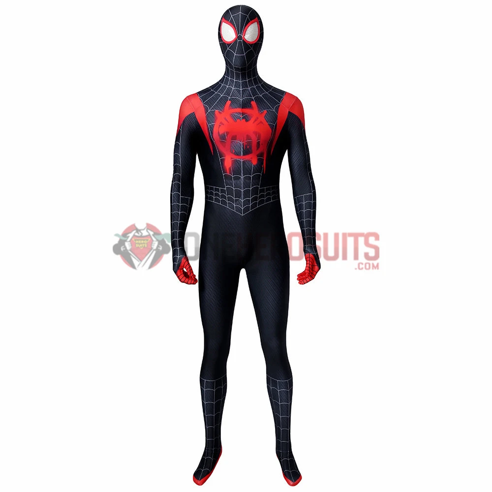 OneHeroSuits Zentai/Jumpsuit Spider-Man Into The Spider-Verse Miles Morales Cosplay Costume HD Printed Jumpsuits 4 OneHeroSuits Zentai/Jumpsuit Spider-Man Into The Spider-Verse Miles Morales Cosplay Costume HD Printed Jumpsuits
