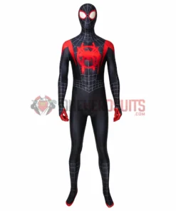 OneHeroSuits Zentai/Jumpsuit Miles Morales Suit Into The Spider Verse Black Bodysuit