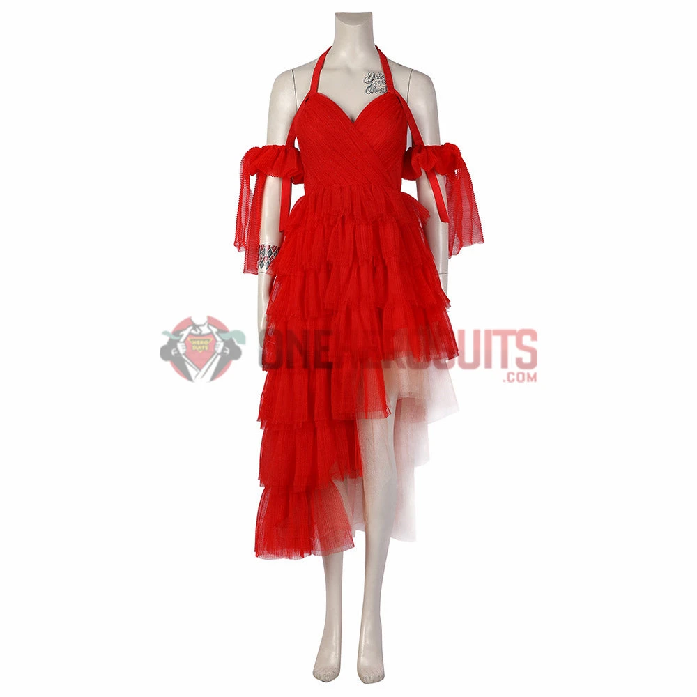 OneHeroSuits The Suicide Squad 2 Harley Quinn Red Dress Cosplay Costume 7 OneHeroSuits The Suicide Squad 2 Harley Quinn Red Dress Cosplay Costume