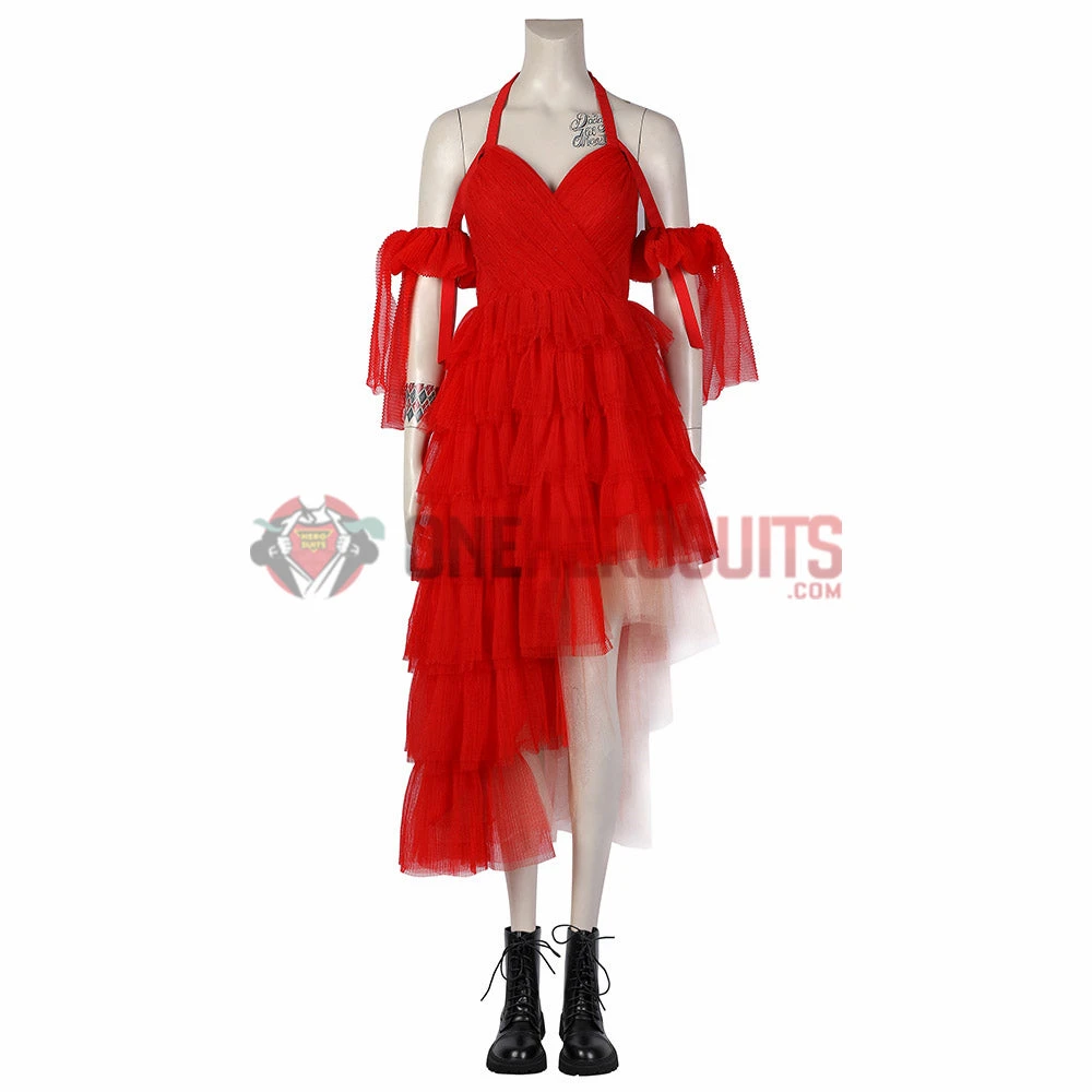 OneHeroSuits The Suicide Squad 2 Harley Quinn Red Dress Cosplay Costume 5 OneHeroSuits The Suicide Squad 2 Harley Quinn Red Dress Cosplay Costume