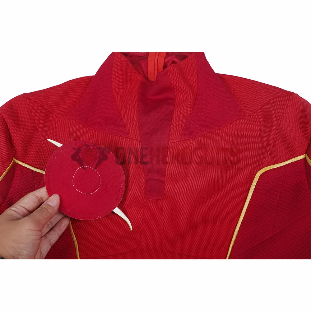 OneHeroSuits The Flash Season 8 Cosplay Costumes With Gold Boots 22 OneHeroSuits The Flash Season 8 Cosplay Costumes With Gold Boots