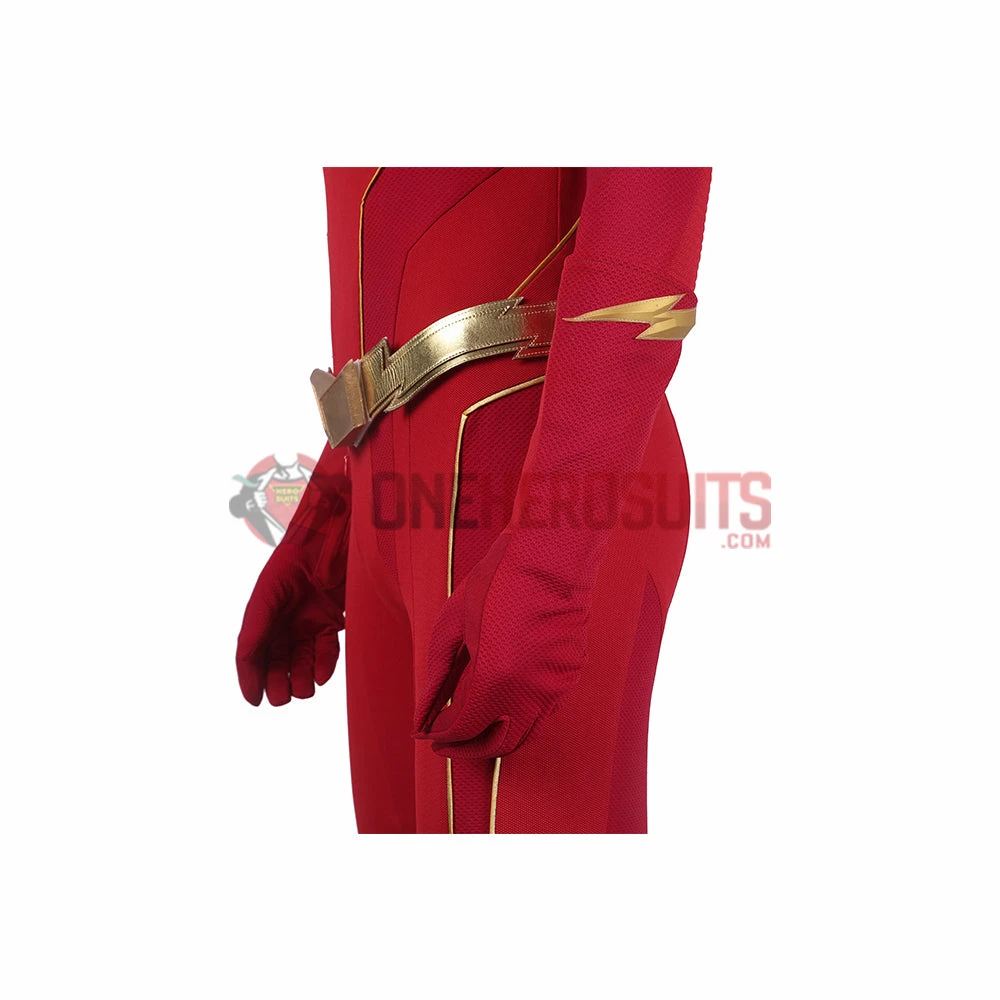 OneHeroSuits The Flash Season 8 Cosplay Costumes With Gold Boots 23 OneHeroSuits The Flash Season 8 Cosplay Costumes With Gold Boots