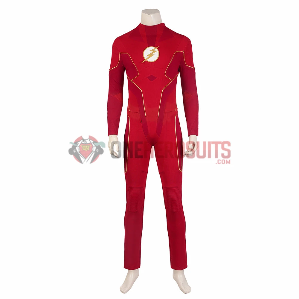 OneHeroSuits The Flash Season 8 Cosplay Costumes With Gold Boots 13 OneHeroSuits The Flash Season 8 Cosplay Costumes With Gold Boots