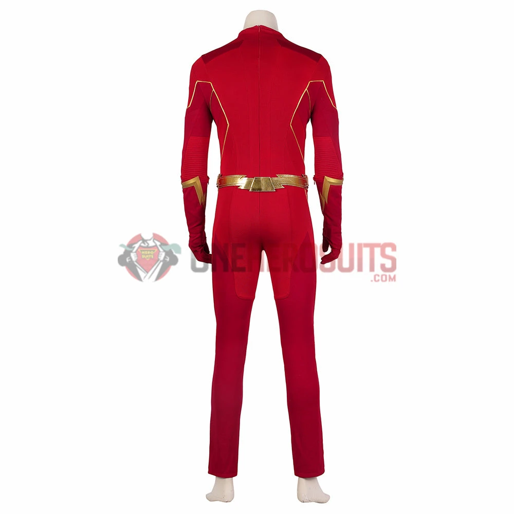 OneHeroSuits The Flash Season 8 Cosplay Costumes With Gold Boots 12 OneHeroSuits The Flash Season 8 Cosplay Costumes With Gold Boots