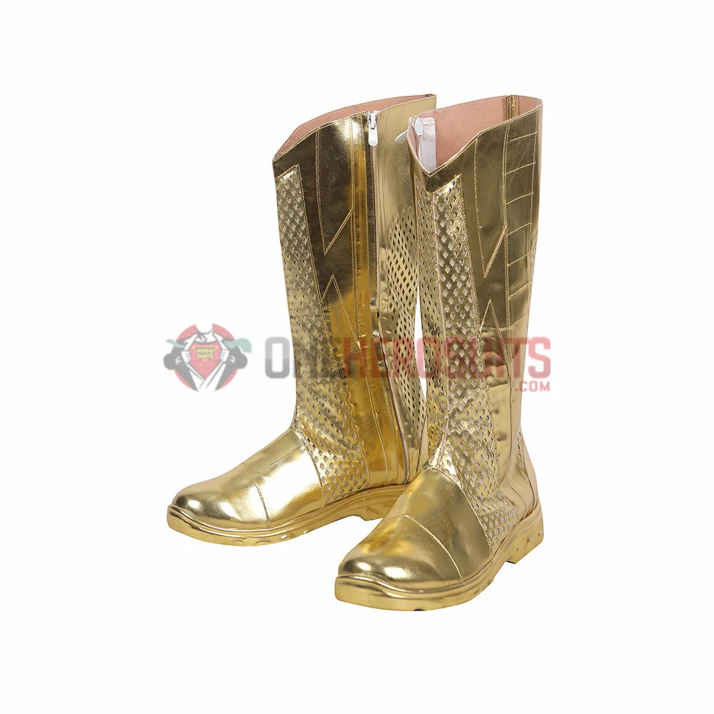OneHeroSuits The Flash Season 8 Cosplay Costumes With Gold Boots 20 OneHeroSuits The Flash Season 8 Cosplay Costumes With Gold Boots