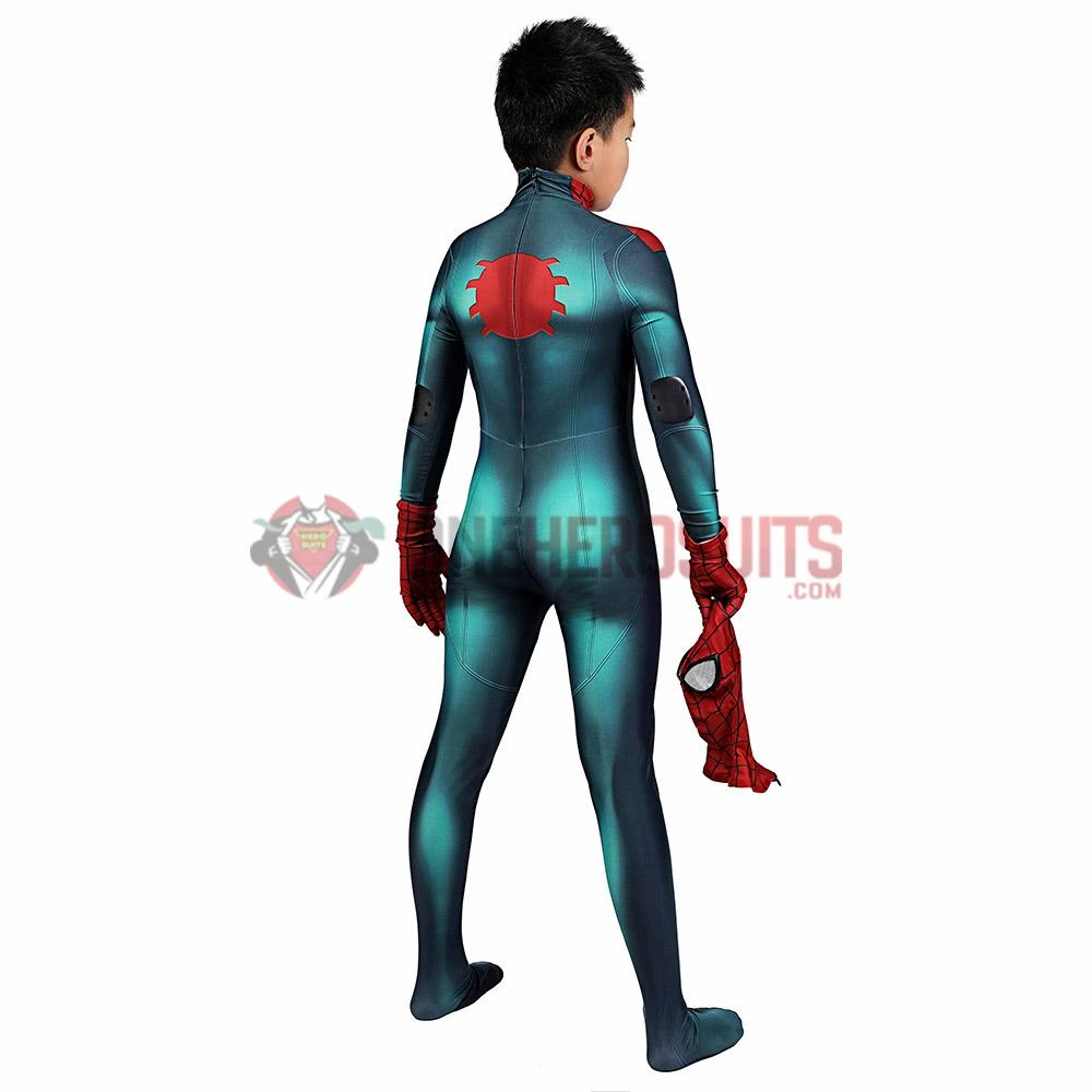 OneHeroSuits Kids Spider-man Cosplay Suit Miles Morales PS5 Great Responsibility Spandex BodySuit 9 OneHeroSuits Kids Spider-man Cosplay Suit Miles Morales PS5 Great Responsibility Spandex BodySuit