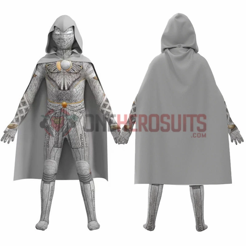 OneHeroSuits Kids Cosplay Kids Moon Knight Cosplay Costumes Spandex Jumpsuit With Cloak 4 OneHeroSuits Kids Cosplay Kids Moon Knight Cosplay Costumes Spandex Jumpsuit With Cloak