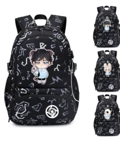 OneHeroSuits Animation Printed Backpack With USB Charging Port Sorcery Fight Megumi Fushiguro Edition Accessories