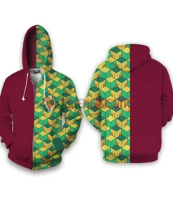 OneHeroSuits Demon Slayer Hoodies Unisex Animation 3D Print Hooded Sweatshirt