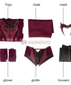 OneHeroSuits Costumes Wandavision Scarlet Witch Outfits Halloween Carnival Suit Cosplay Costume