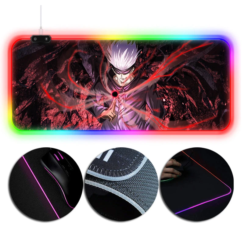 OneHeroSuits Sorcery Fight Mouse Pad Jujutsu Kaisen Satoru Gojo Printed RGB Gaming Mouse Pad 3 OneHeroSuits Sorcery Fight Mouse Pad Jujutsu Kaisen Satoru Gojo Printed RGB Gaming Mouse Pad