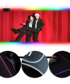 OneHeroSuits Jujutsu Kaisen Gojo And Geto Printed LED Mouse Pad Large Extended